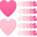 150 Pcs Heart Index Cards - Pink, 3x3 Colored Note Cards for School, Learning, Office, Games