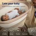 Maxi-Cosi Starling Smart Bassinet, CryAssist AI Cry Translation, 5 Rocking Motions, Cozy Mattress Pad, Machine-Washable Cover, Built in Bluetooth Speaker, Natural Heritage-COSI