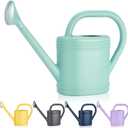 1 Gallon Watering Can for Indoor Plants, Garden Watering Cans for Outdoor Plant House Flower, Modern Plant Watering Can Large Long Spout with Sprinkler Head, Green