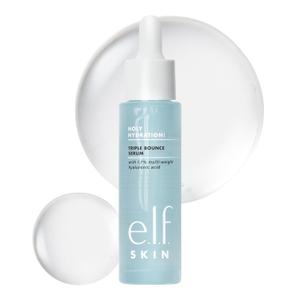 E.l.f. SKIN Holy Hydration! Triple Bounce Serum, 1.7% Hyaluronic Acid Serum For Plump, Bouncy Skin, Moisturizing & Hydrating, Vegan & Cruelty-Free