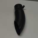 2.5 inch Inlet Curved Exhaust Tip, 3" Outlet 9" Overall Length Stainless Steel Turn Down Exhaust Tail Pipe, Bolt-On, Sleek Angle Cut, Polished Tailpipe, Black