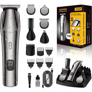 Beard Trimmer & Hair Clippers for Men, Electric Razor & Shaver for Nose Body Face Mustache, Cordless Hair Trimmer, Waterproof Men's Grooming Kit, Gifts for Men Husband Father