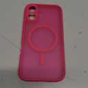 CANSHN Magnetic for iPhone 16 Case, Upgraded [Full Camera Protection] [Compatible with Magsafe] [Translucent Matte] Shockproof Protective Phone Case for iPhone 16 - Hot Pink