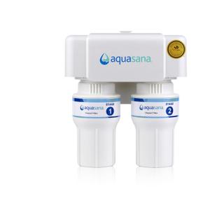 Aquasana Under Sink Water Filter | 2-Stage Filtration | Reduces up to 99.99% of PFAS, Lead, Chlorine, Cysts, & More | Under Counter Drinking Water Filter | AQ-6200-NF
