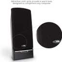 Cyber Acoustics CA-2014USB 2.0 Multimedia Desktop Computer Speakers, Compatible with USB C or A Devices, Adapter Included