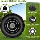 Upgraded 16" Flat Free Wheelbarrow Wheels and Tires, 4.80/4.00-8 Solid Wheelbarrow Tires with 5/8"&3/4" Bearings,14"-16" Universal Fit Wheelbarrow Wheels for Wheelbarrows/Garden Trailer