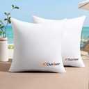 MIULEE Pack of 2 18x18 Outdoor Waterproof Throw Pillow Inserts, Decorative Water-Resistant Pillow Cushion for Patio Garden