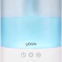 YOGIN Humidifiers for Bedroom Large room, Top fill 2.5L Ultrasonic cool mist Humidifiers for Baby Nursery and Plants,Up to 24 Hours, 24db Quiet, Night Light, Auto Shut Off, Easy Clean Humidifier