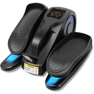 Under Desk Elliptical Machine, Electric Leg Exerciser for Seniors, Compact Seated Pedal Exerciser, Portable Elliptical Trainer with Remote and Non-Slip Pedals for Teens Adults