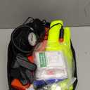 AUTODECO Car Roadside Emergency Kit, Car Safety Kit Portable Vehicle Kits for Emergency with Jumper Cables, Tow Straps, Safety Hammer, Black