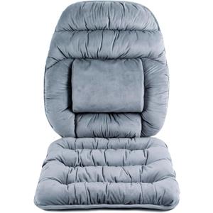 ALIBO Large Size Nonslip Back Support Cushion Low Back Pain Relief Pillow Seat Cushion with Lumbar Rest for Office Chair,Recliner,Rocking Chair,Wheelchair,Auto Car with Long Adjustable Straps