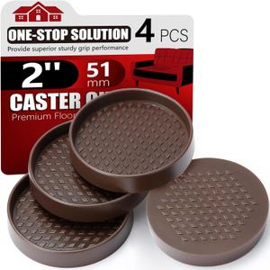 PROPA Non Slip Furniture Coasters - Premium Rubber Pads for Hardwood Floors | Anti Slip Furniture Pads | Floor Protectors and Stoppers | Secure and Unscathed Floors | Set of 4 (2-Brown-4pcs)