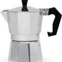 Primula Classic Stovetop Espresso and Coffee Maker, Moka Pot for Italian and Cuban Caf Brewing, Greca Coffee Maker, Cafeteras, 3 Espresso Cups, Silver