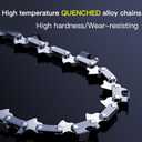 [4 Pieces] 6 Inch Mini Chainsaw Chain 37E Drive Links, 1/4"LP Pitch, .043" Gauge, Replacement Chains for 6-inch Cordless Electric Portable Mini Chainsaw for Wood Branch Cutting
