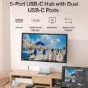 Belkin USB C Hub, 5-Port Hub With 4K HDMI Display @ 60Hz, 100W Power Delivery, Fast Data Transfer 5Gbps, USB C Multiport Adapter for iPad Pro, Chromebook & More, MacBook Accessories with HDMI 2.0 port