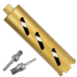 5" Dry Core Drill Bits for Cured Concrete with Rebar Brick Blonck Masonry etc 12.2in/310mm Drilling Depth10mm Diamond Segment Height2 Adapters
