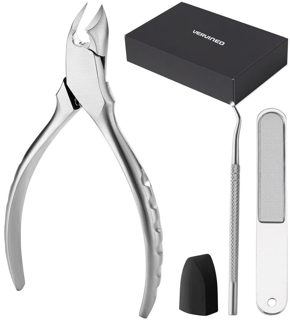 Podiatrist Toenail Clippers, Professional Thick & Ingrown Toe Nail Clippers for Men and Women, Hand Forged Stainless Steel Pedicure Clippers