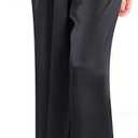 Wantschun Womens Wide Leg Pajama Pants Satin Silk Casual Loose Elastic Waist Lounge Pants Pj Bottoms, Black, M, 
