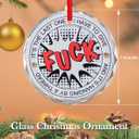 5 x Funny Christmas Fuck Ornaments 2025, Glass Naughty Ugly Christmas Tree Hanging, Dirty Inappropriate Ornaments Exchange for Adults, Exchange Funny White Elephant Gifts
