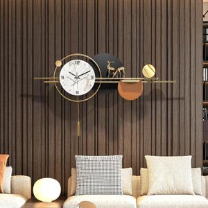 Pendulum Wall Clocks for Living Room Decor,Decorative Modern Silent Wall Clock Large Wall Clocks for Kitchen/Bedroom/Entryway/Office Decor 36''Lx19''W