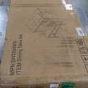 Rovibek 43" Dining Table Benches Set for 4, Modern Space Saving Kitchen Table Chairs & Adjustable Feet Breakfast Table 2 Benches, Wooden Industrial Style Farmhouse, White