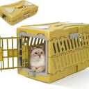 Collapsible Cat Carrier Hard, Plastic Hard-Shell Pet Carrier Travel