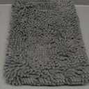 Bathroom Rugs 30x20, Extra Soft Absorbent Chenille Bath Rugs, Rubber Backing Quick Dry, Machine Washable Bath Mats for Bathroom Floor, Tub and Shower, Home Decor Accessories, Grey