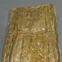 Staruby Organza Gift Bags 100Pcs Gold Sheer Organza Bag 5x7 Inch Mesh Favor Bags Drawstring Jewelry Rattan Printed Gift Pouches for Wedding Party Favors Couple Shower Christmas Gifts Candy Bags