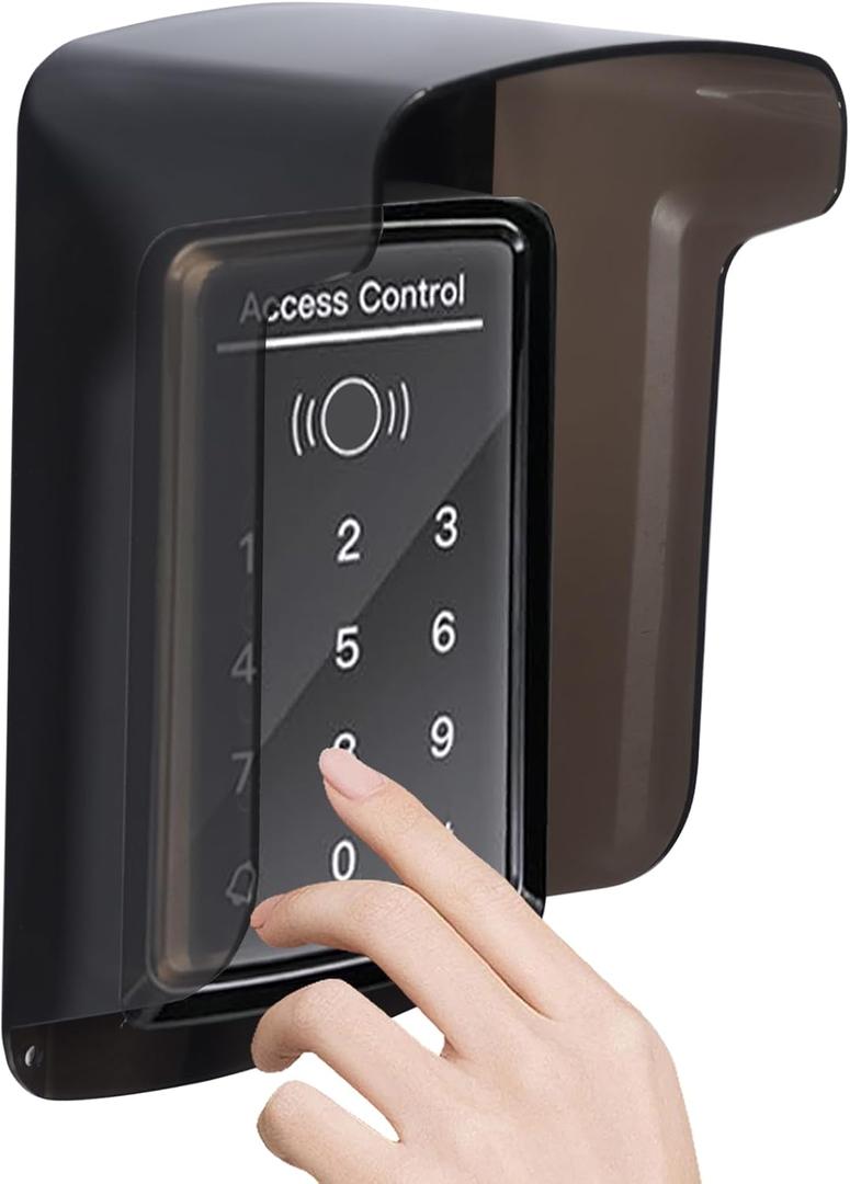 Outdoor Keypad Cover Protector,Ring Doorbell Cover Weatherproof with polycarbonate Material Access Control Rain CoverGlare Sun Shade Cover Compatible with Access Control Keypad, Door Lock(Grey)
