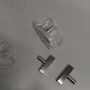 Ravinte 3 Pack Brushed Nickel T Bar Cabinet Knobs 2 Inch Square Drawer Knobs Silver Single Hole Kitchen Cabinet Pulls