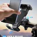 Lamicall Bike Motorcycle Phone Mount - [1s Quick Lock] Bike Cell Phone Holder Clip, Bicycle Scooter Handlebar Clamp, for iPhone Air, 17 16 15 Pro Max, Galaxy S25 S24 Ultra, 6-7.2" Phones
