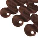 30 32 34 inch Color #4 Human Hair Bundle Chocolate Brown Body Wave 3 Bundles 10A Real Brown Body Wave Human Hair Extensions #4 Color 150g