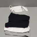 Fruit of The Loom Womens Spaghetti Strap Cotton Pullover Sports Bra Value Pack (34, White/Heather Gray/Black/White/Heather Gray/Black 6-pack)