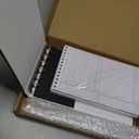 Skyygemm Ring Ledger Binder with 200 Pcs 5"x8.5" Ledger Sheets Small Index Tabs for Bookkeeping Accounting Business with Debit Credit Balance Columns(Black Cover, White Sheets)