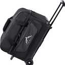 Double Roller 2 Ball Bowling Bag with Separate Shoe Compartment for Bowling Shoes (Up To US Mens Size 15) and Oversized Accessory Pocket, Retractable Handle - Extends to 40"