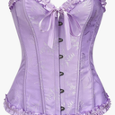 SZIVYSHI Corset Tops for Women, Bustier Shapewear Lingerie, Lace Waist Push Up Bodysuit XS