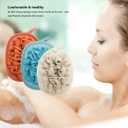 3 Pack Body Sponge Brushes Pouf Mesh Brush Shower Glove with Flower Bath Ball