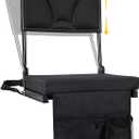 Stadium Seats with Back Support, Adjustable High Back & Angles Bleacher Chairs with Back and Cushion Wide, Padded Portable Stadium Chairs with Shoulder Strap, Perfect for Sports Events