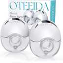 Hands Free Breast Pump Wearable MY-375 - Strong Suction, Low Noise, Wearable Breastfeeding Pump with 4 Mode &12 Levels, Portable Electric Breast Pump 24mm - 19/21/Insert/Flange, 2 Pack (White)