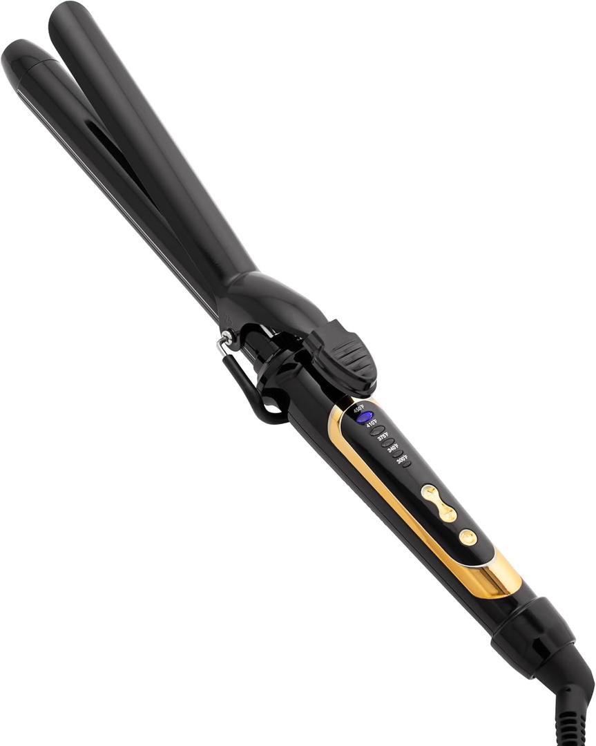 Asani Curling Iron Hair Wand Creates Tight Curls, Clearly Defined Spiral Curls & Ringlets - Extra-Slim Hair Styling Curler for Short & Long Hairs - Ceramic Coating Barrel, Heats Up to 450F (1 inch)