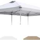 9×9 Canopy Replacement Top Cover with Air Vents for Pop up Canopy Gazebo Tent, with Adjustable Strap, Waterproof & Anti-UV for Outdoor Shade (Top Only) (White)