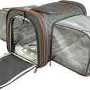 Mr. Peanut's Big Apple XL Double Expandable Pet Carrier (Platinum Gray)