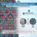 XL 17-3/4” x 22” Slotted Quilting Ruler, Clear Precise Laser‑Cut Acrylic Non‑Slip Extra Large Ruler, Ideal for Long Arm Sewing, Accurate Fabric Strip Cutting, Patchwork & Crafting Template