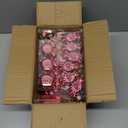 Sliner 48 Pcs Christmas Candy Ornament 3.6''-5.7'' Glitter Candy Cane Peppermint Ornament Bulk Plastic Hanging Lollipop Swirl Decorations with Rope for Xmas Tree Party Favors