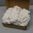 FUTEI Cream White Decorative Throw Pillow Covers 22x22 Inch Set of 2,Soft Fluffy Faux Rabbit Fur Thick & Thin Striped Textured Cushion Case,Modern Home Decor for Couch Bed Living Room