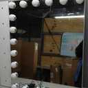 Kottova Vanity Mirror with Lights,27.5 x21.6'' Large Makeup Mirror, 3 Color Modes,Touch Control, USB Charger Port, Hollywood Lighted Mirror with 18 Dimmable LED,Metal Frame,Plug in