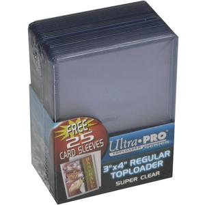 Ultra Pro 3x4 Topload Card Holder with Soft Sleeve (40 Pack of 25)