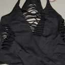 Avidlove Rave Outfits for Women Festival Top Sexy Fishnet Bodysuit Bodycon Party Club Outfit, One Size (S M L), Black