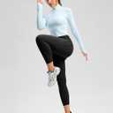 Soothfeel Women's High Waisted Yoga Workout Leggings 25" 28" (Black, L)