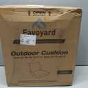 Favoyard Outdoor Seat Cushion Set 24 x 24 Inch Water-Resistant & Fade-Resistant Patio Furniture Cushions with Removable Cover Deep Seat & Back Cushion with Tie Straps for Chair Sofa